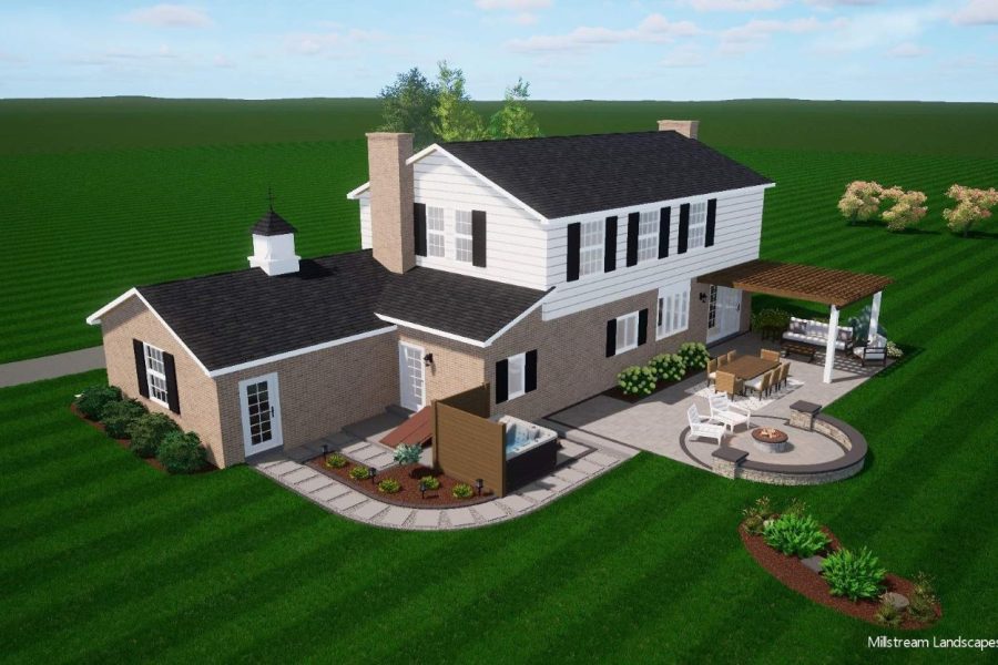 3d drawing of an outdoor living project